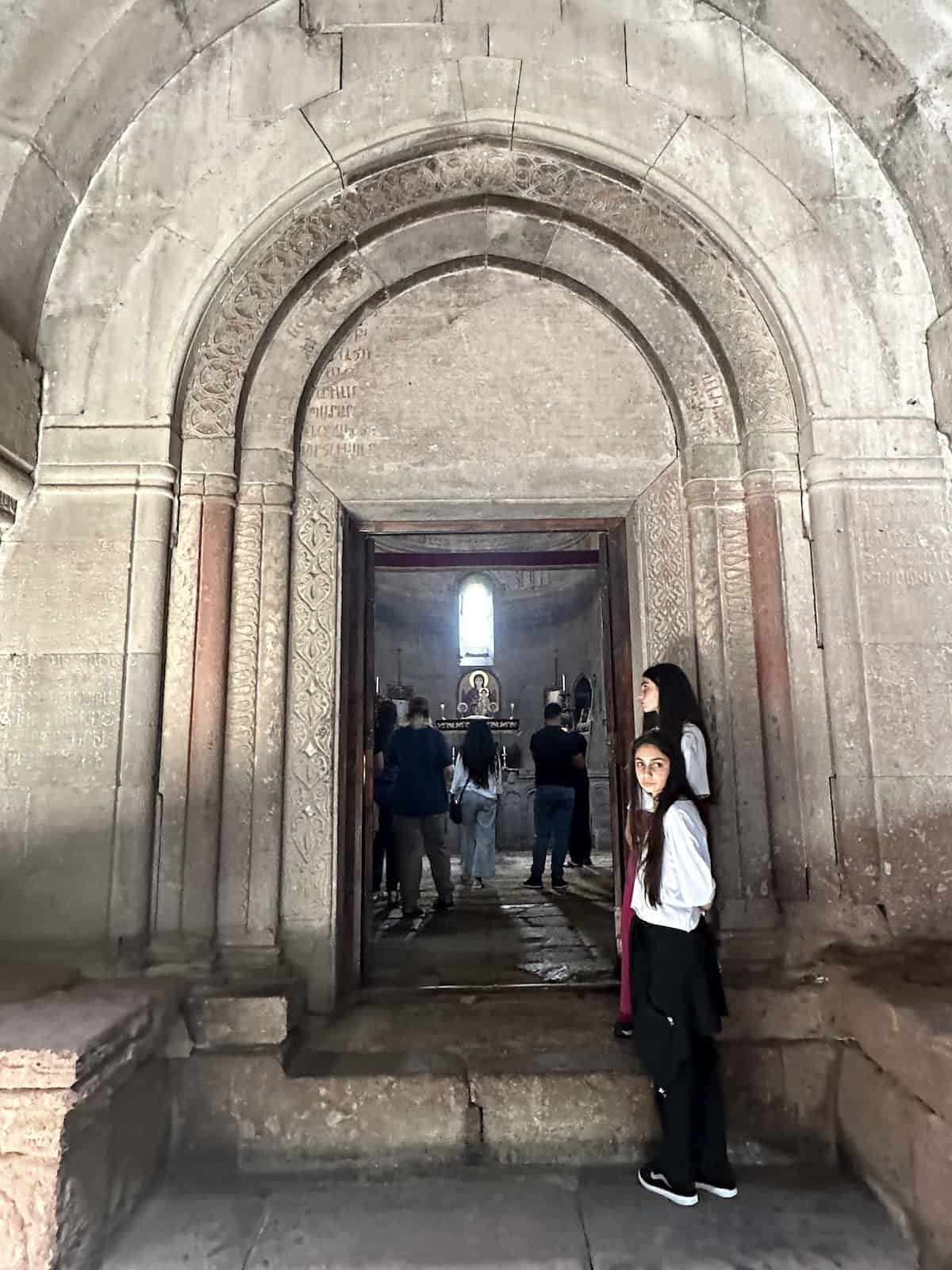 Entrance to the Church of the Holy Mother of God at Goshavank