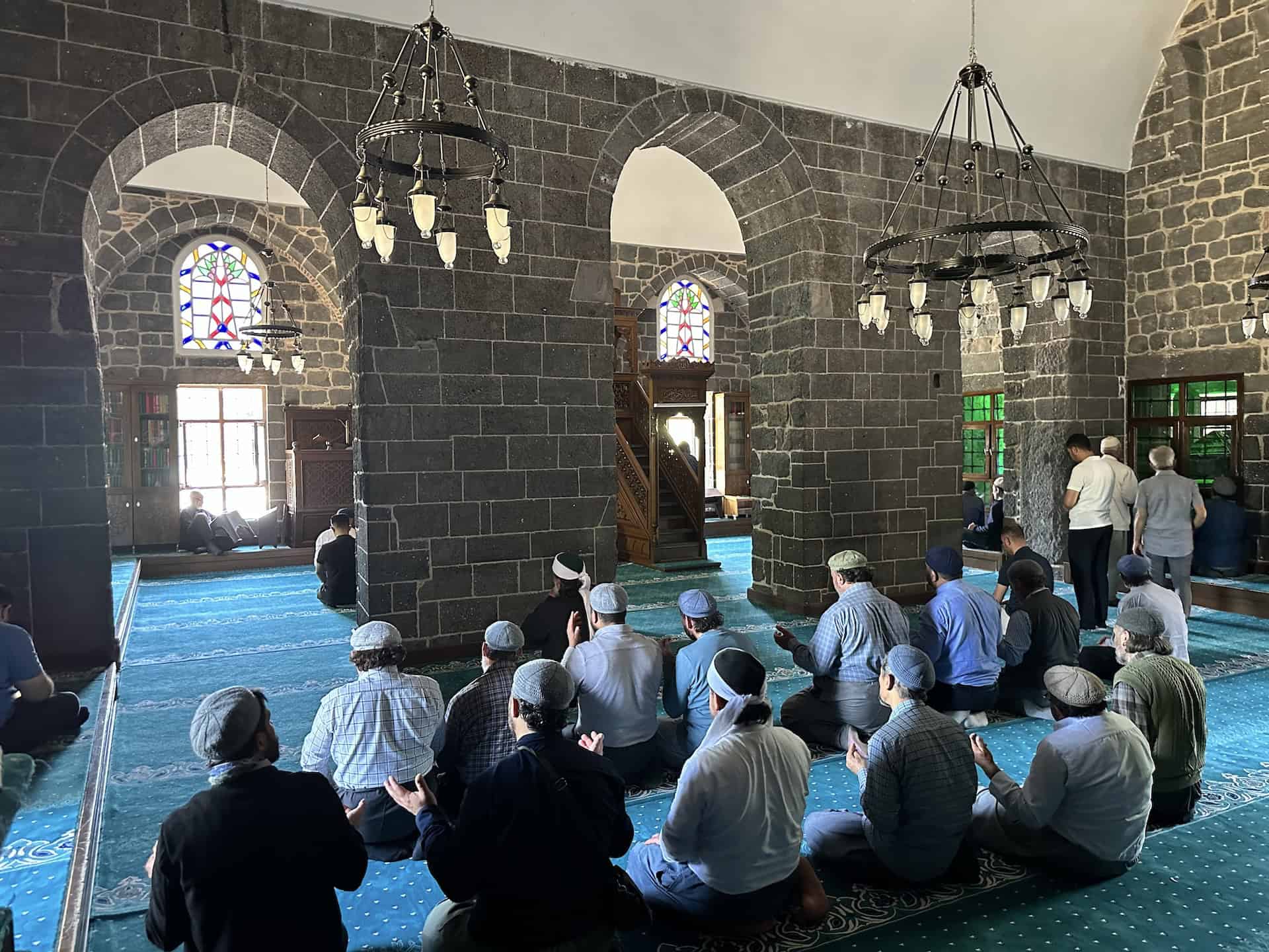 Men's section at the Hazreti Süleyman Mosque in Diyarbakır, Turkey