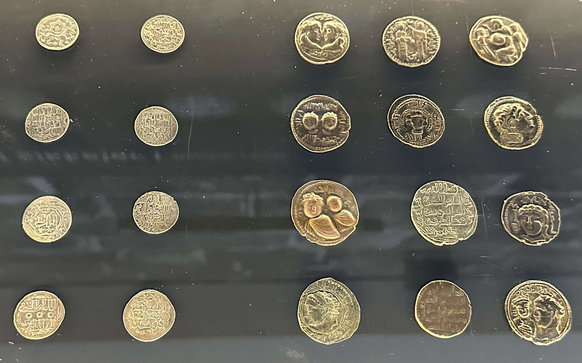 Islamic coins in Courthouse A at the Diyarbakır Archaeological Museum in Turkey