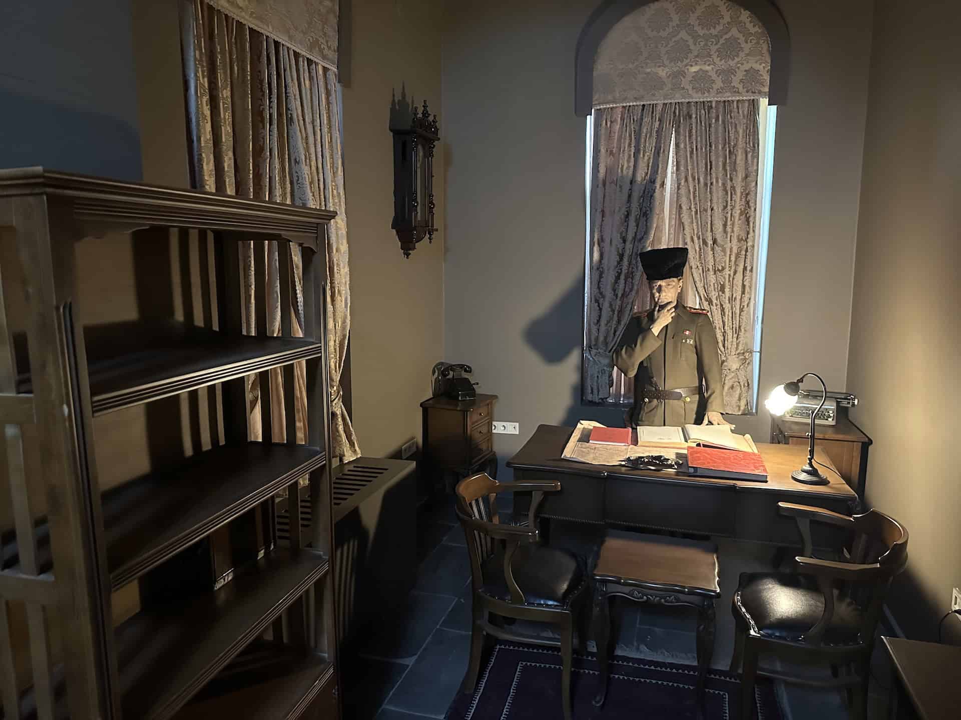 Atatürk's office in the Atatürk Museum in the Headquarters Building at the Diyarbakır Archaeological Museum in Turkey