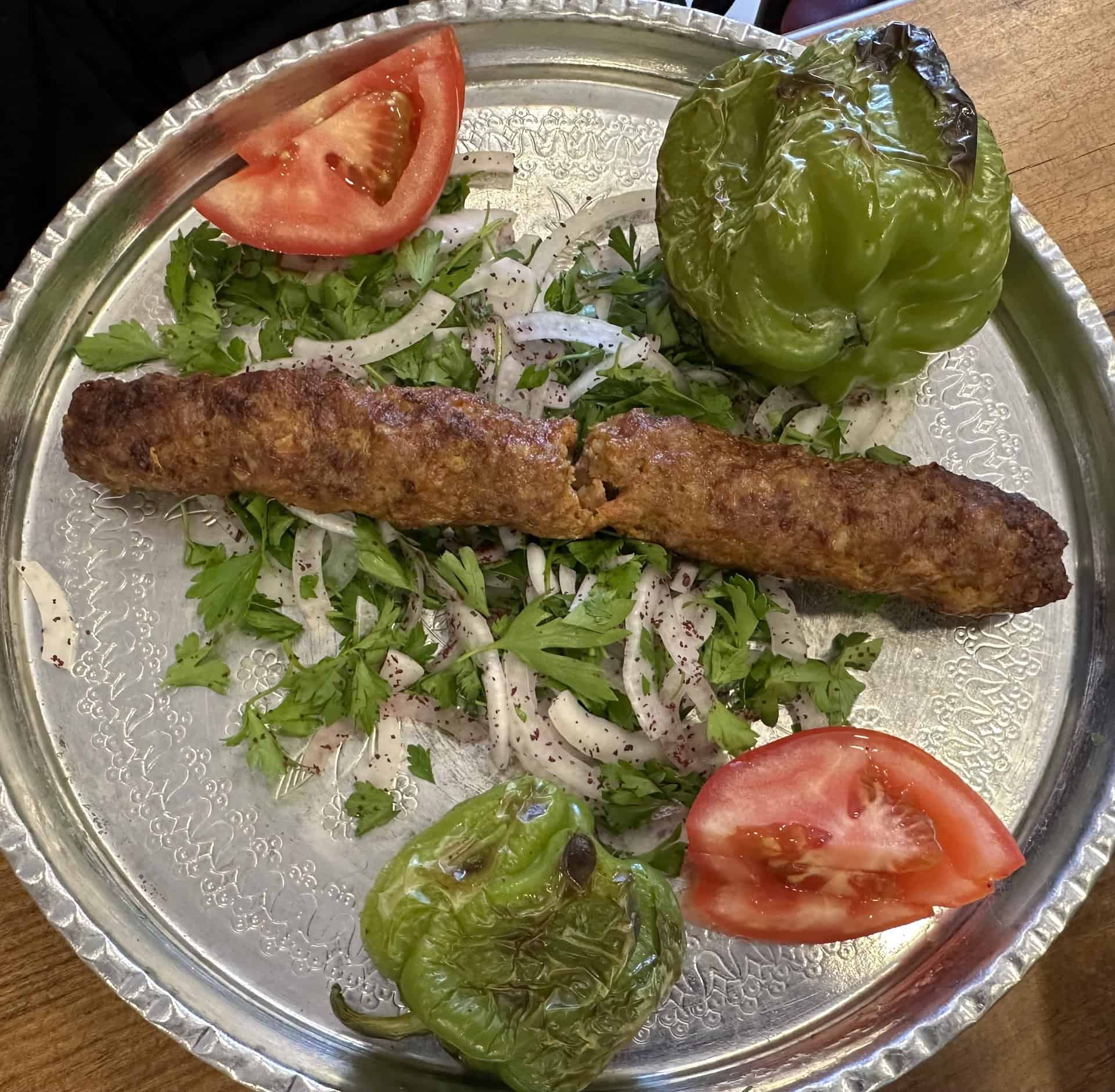 Adana kebab at Kebapçı Hacı Halit