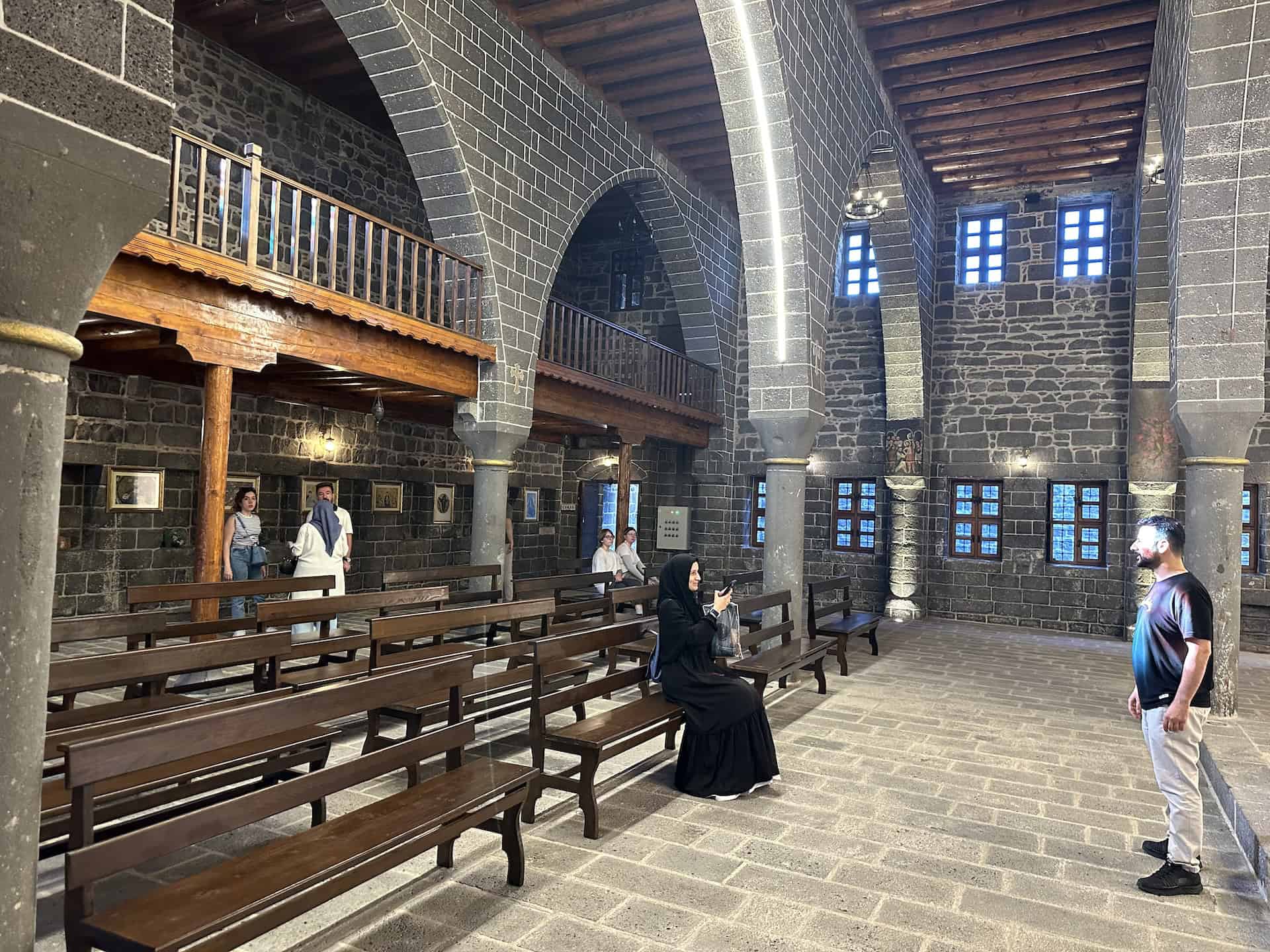 Nave of Mar Petyun Chaldean Catholic Church in Diyarbakır, Turkey