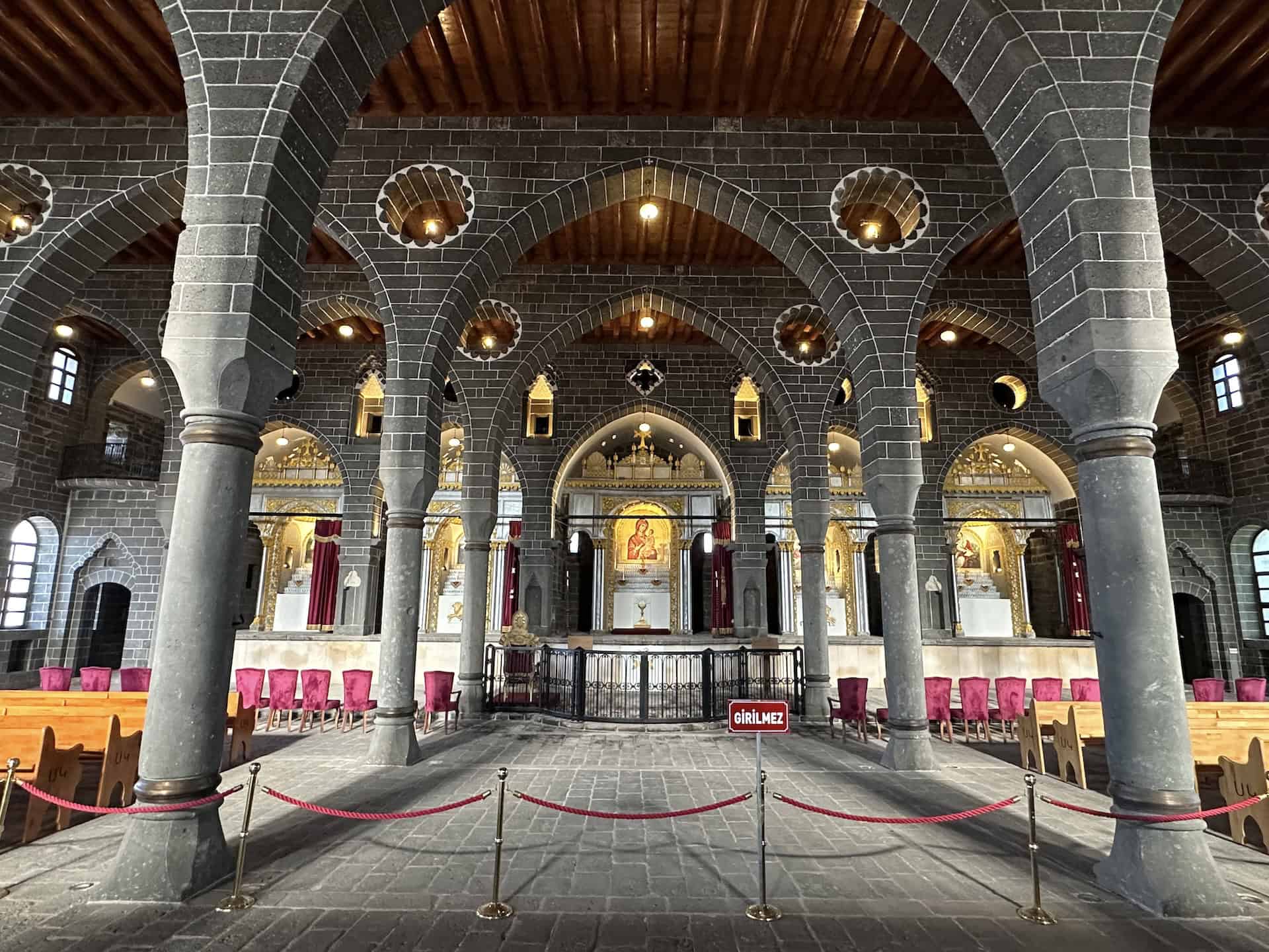 Nave of Surp Giragos Armenian Church in Diyarbakır, Turkey