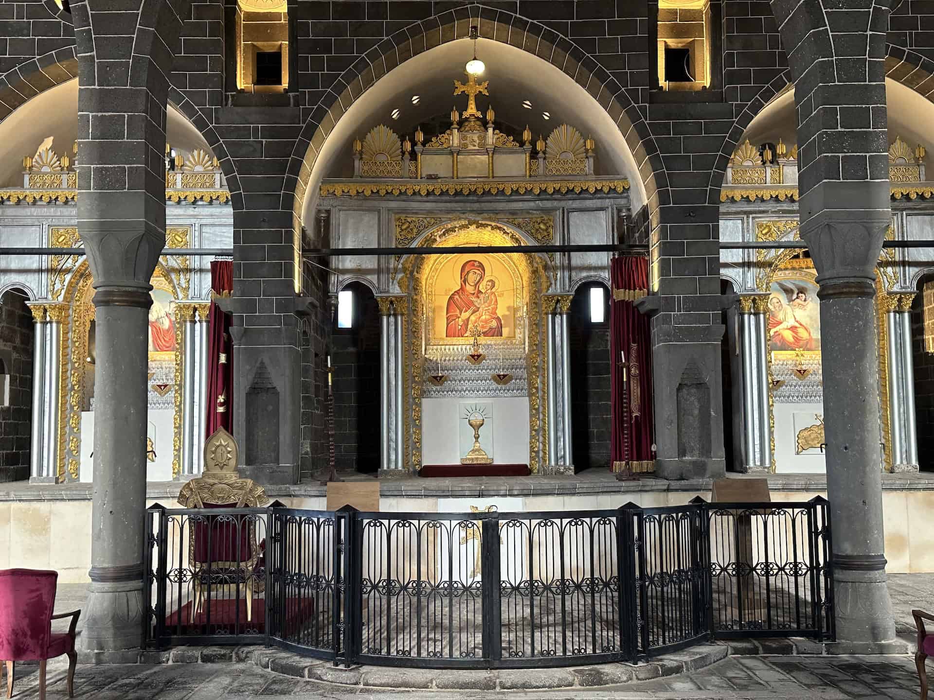 Main altar of Surp Giragos Armenian Church in Diyarbakır, Turkey