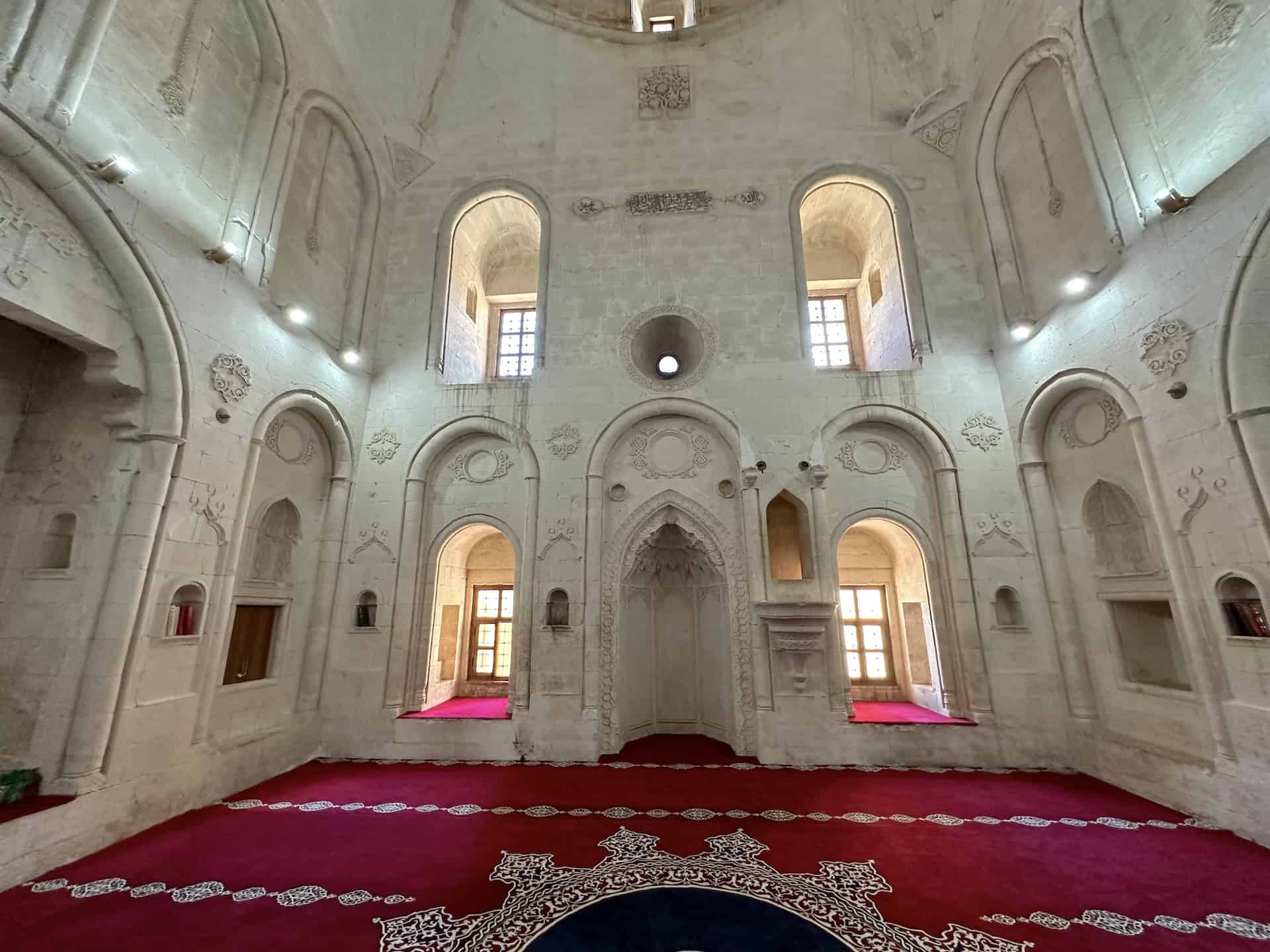 Prayer hall of the mosque at the Ishak Pasha Palace in Doğubayazıt, Turkey