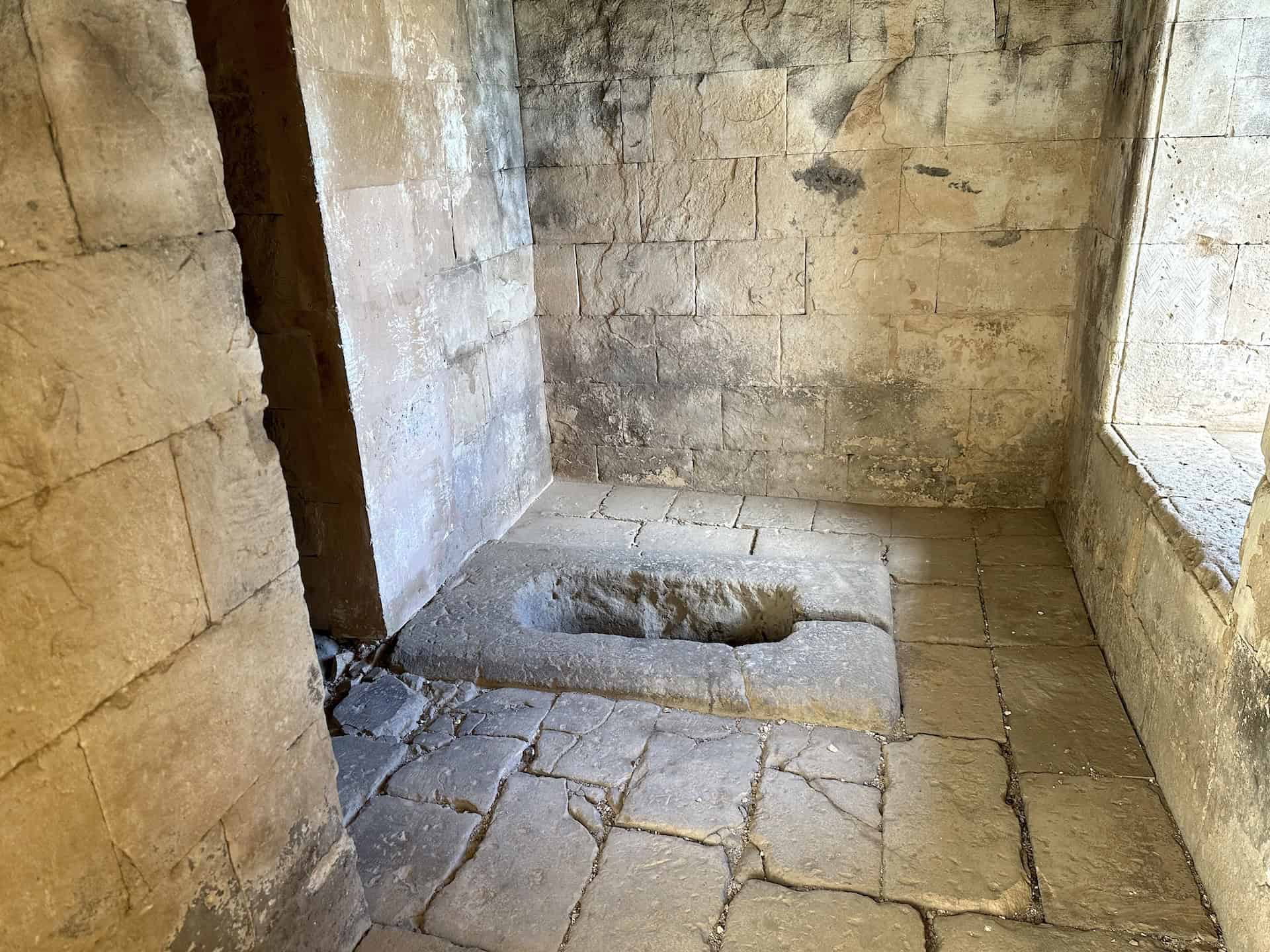 Toilet in the Harem at the Ishak Pasha Palace in Doğubayazıt, Turkey