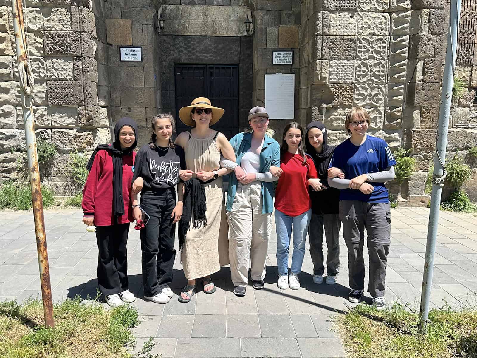 Our group spending time with some local schoolgirls at the Ihlasiye Madrasa