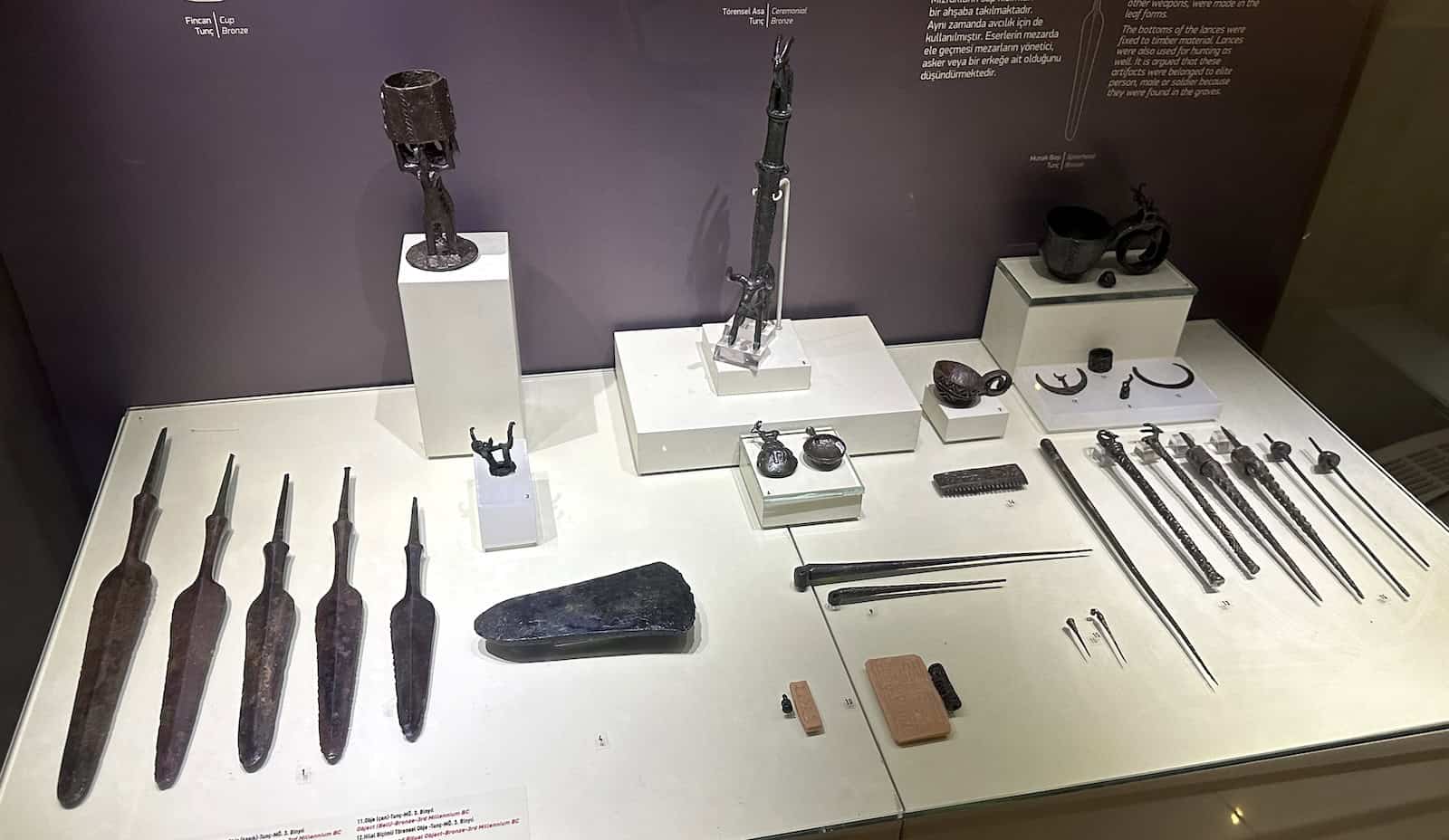 Bronze weapons and artifacts