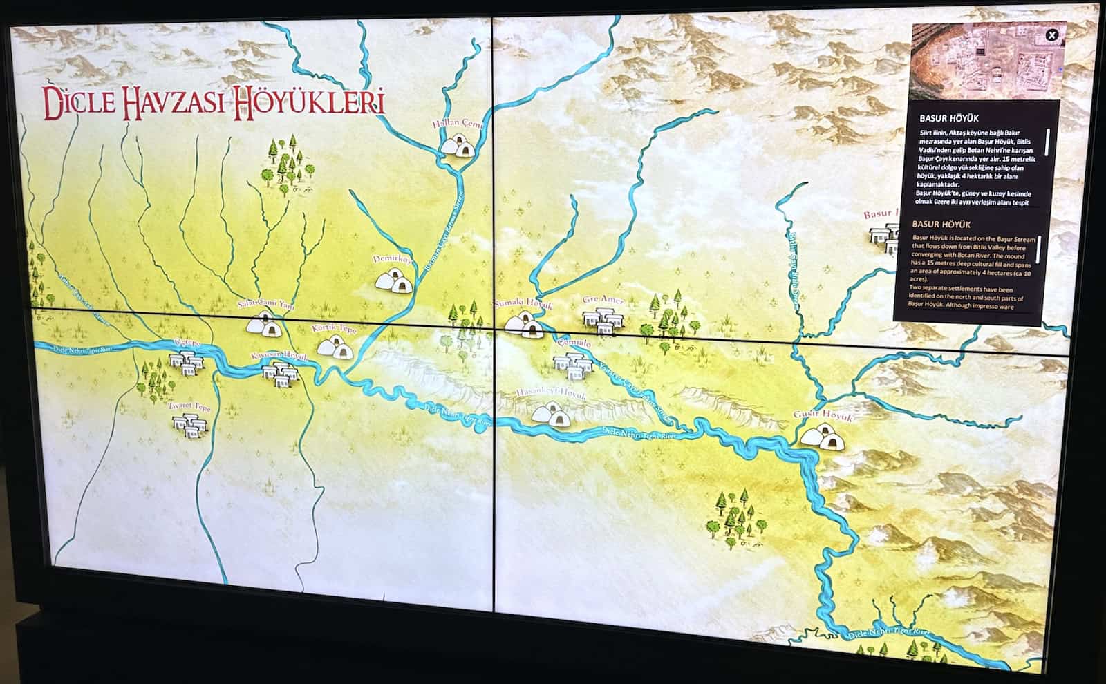 Interactive map of settlements near Hasankeyf