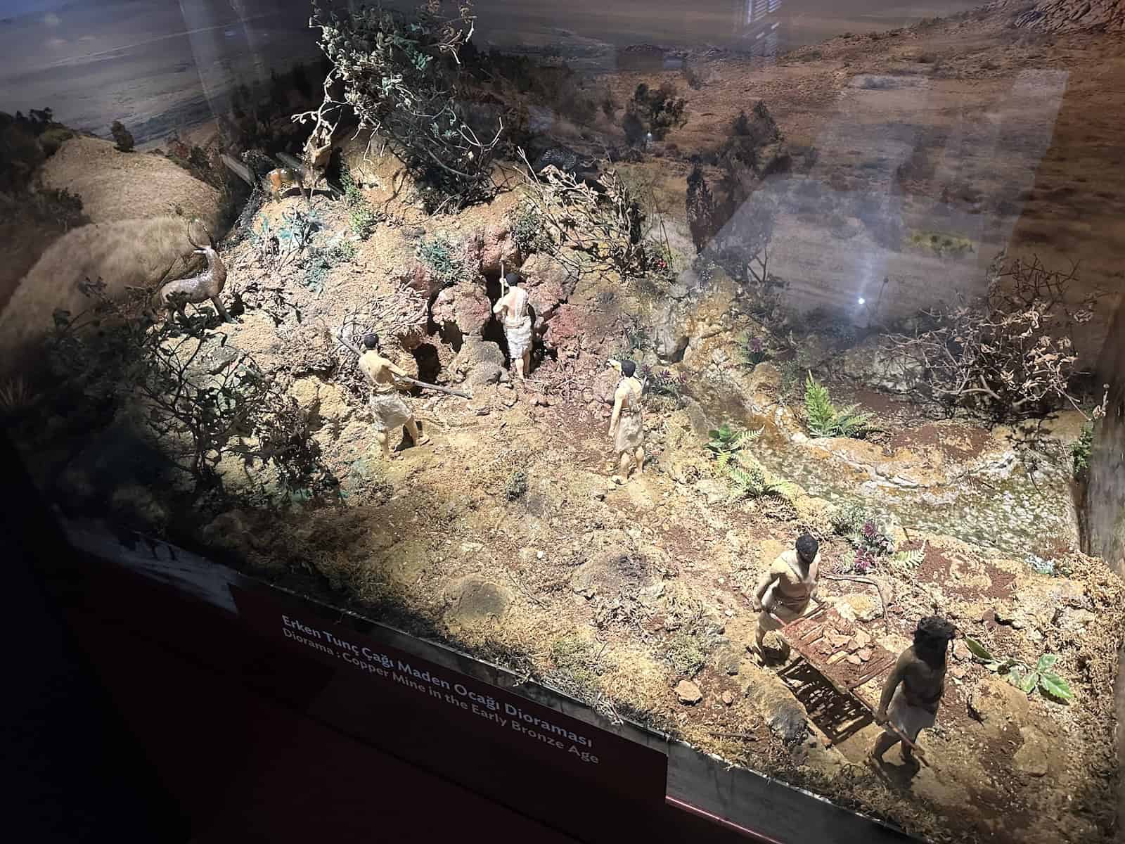 Model of a copper mine in the Early Bronze Age