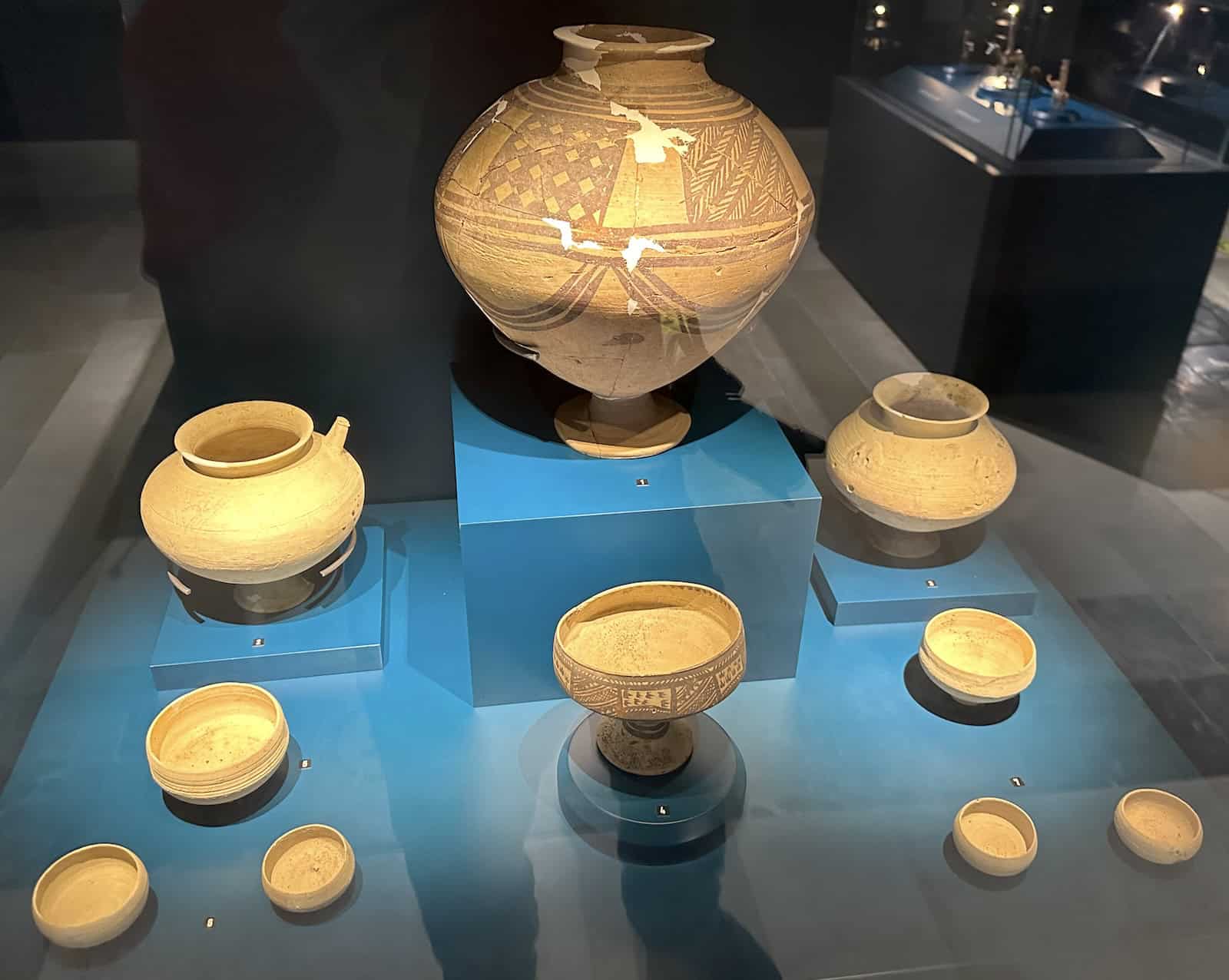 Terracotta jars and vessels, Başur Höyük, Early Bronze Age at the Hasankeyf Museum in Turkey