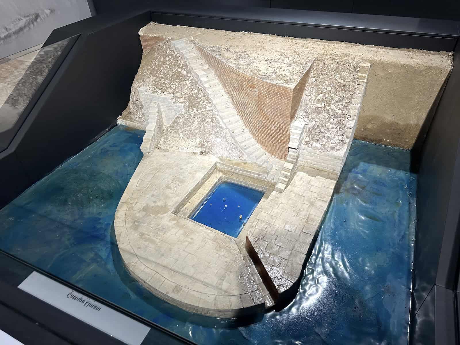 Model of Çattepe Harbor at the Hasankeyf Museum in Turkey