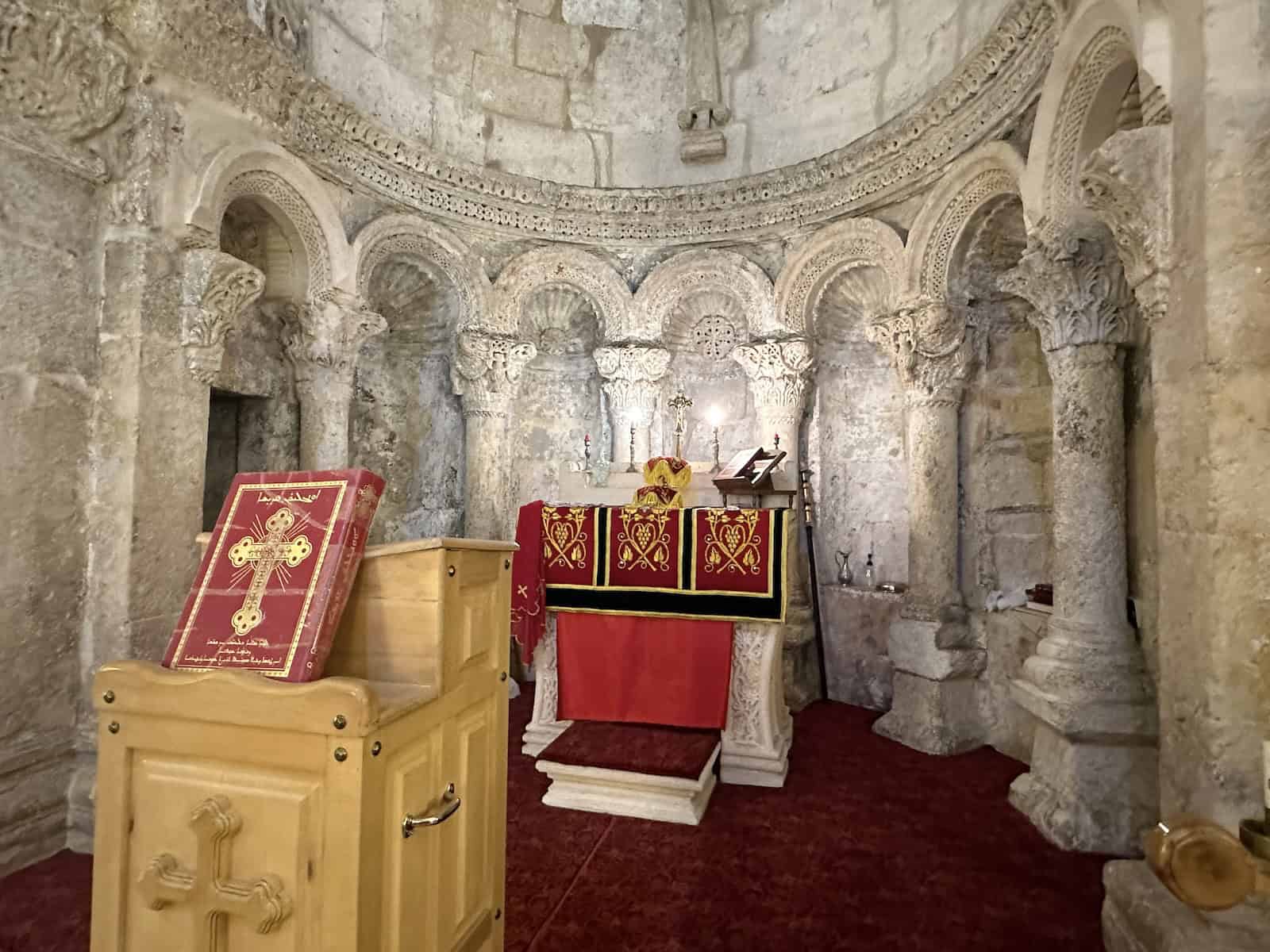 Niches in the apse of the church at the Monastery of the Virgin Mary in Anıtlı (Hah) in the Tur Abdin, Turkey