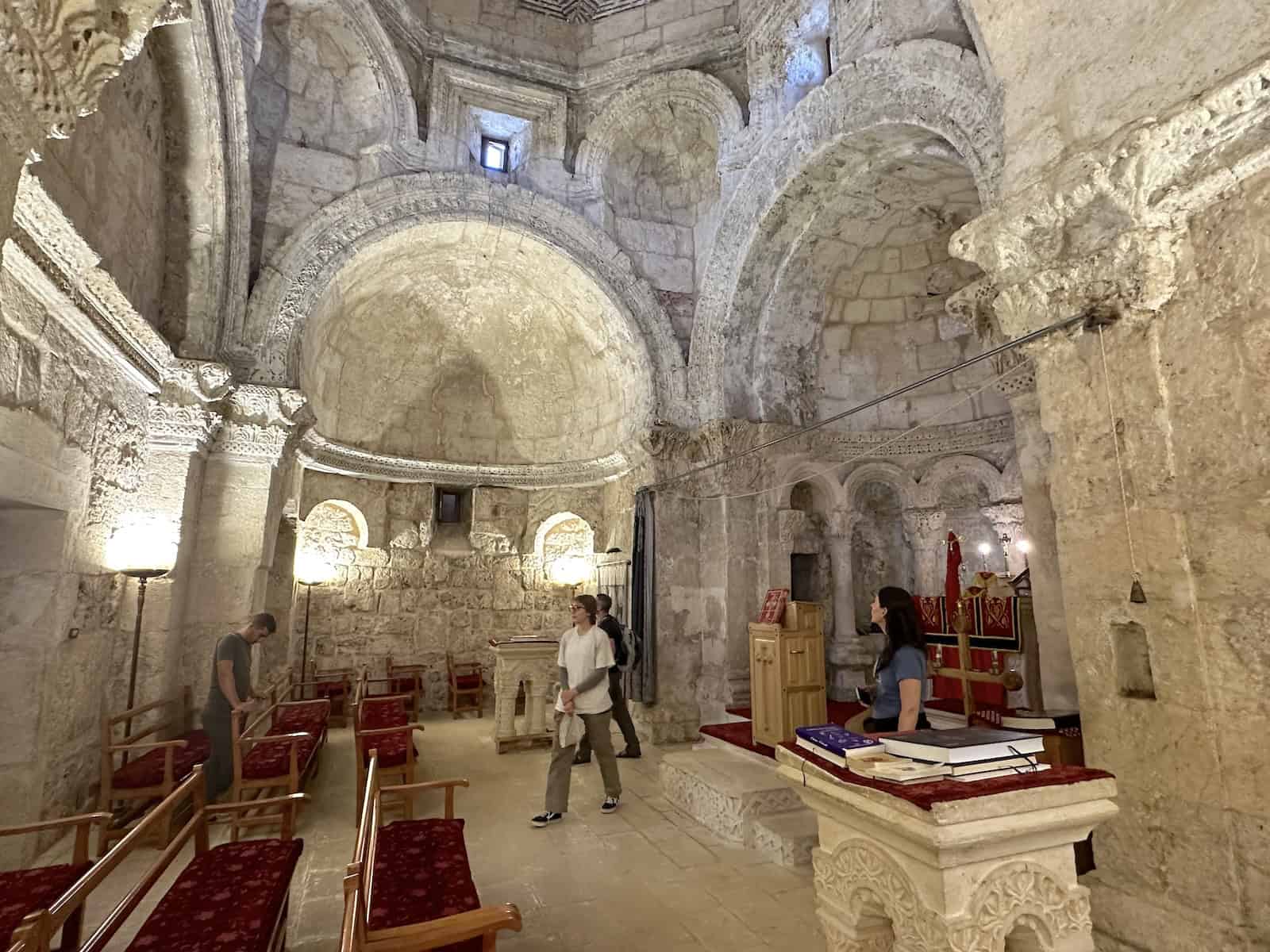 Nave of the church at the Monastery of the Virgin Mary in Anıtlı (Hah) in the Tur Abdin, Turkey