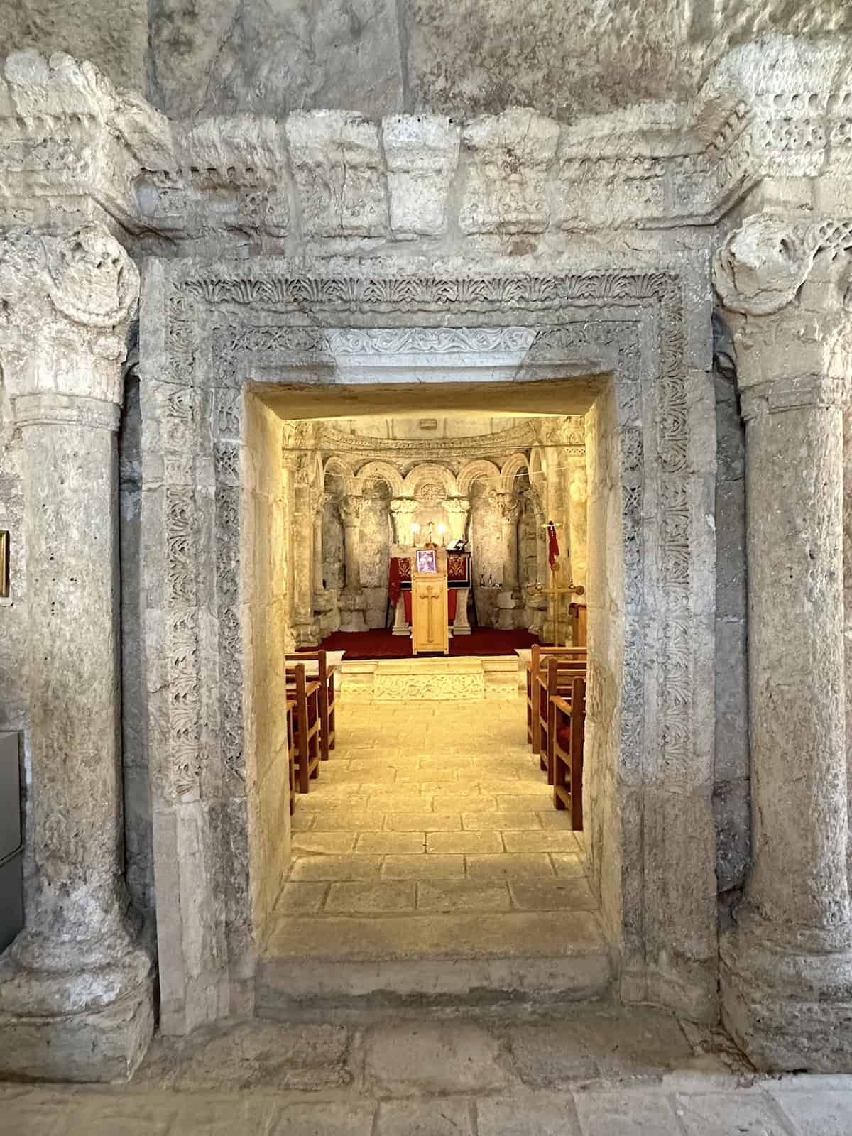 Entrance to the church at the Monastery of the Virgin Mary in Anıtlı (Hah)