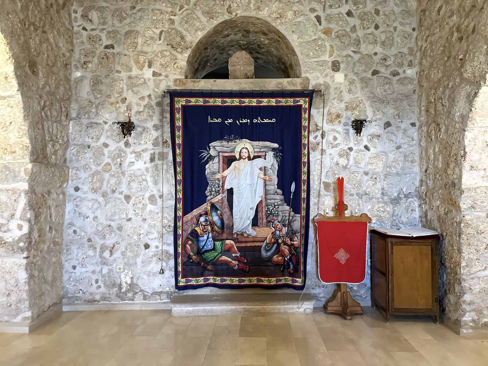 Altar screen at the Church of the Virgin Mary at the Mor Gabriel Monastery