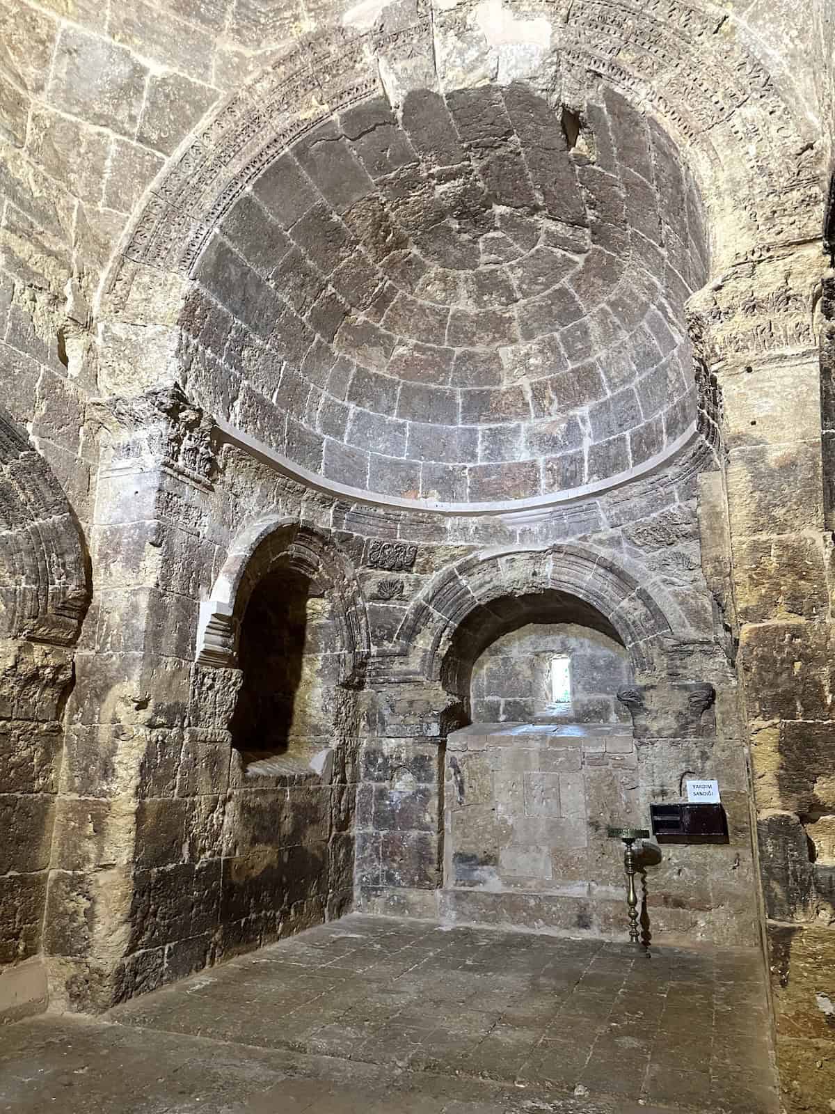 Apse in the room above the Temple of the Sun at Mor Hananyo in the Tur Abdin, Turkey