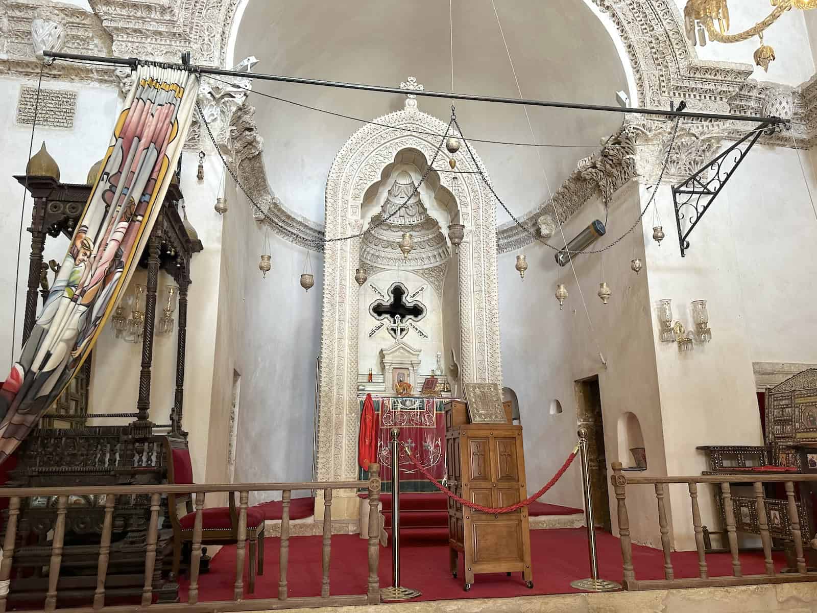 Apse in the church at Mor Hananyo in the Tur Abdin, Turkey