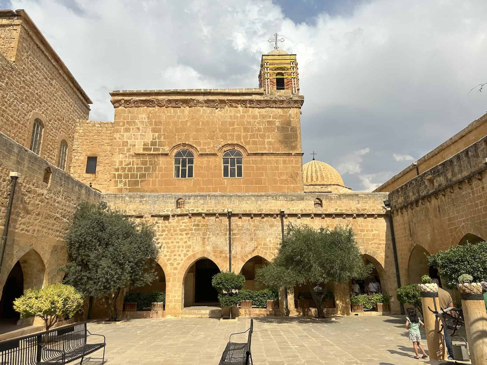 Inner courtyard at Mor Hananyo in the Tur Abdin, Turkey