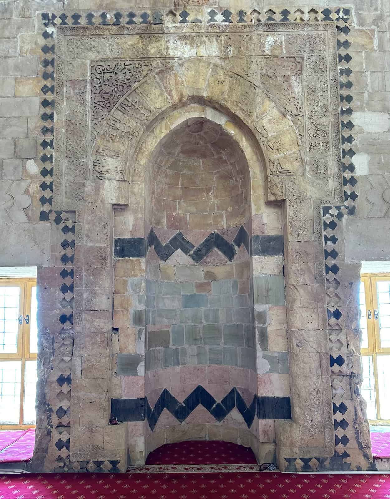 Mihrab of the mosque at the Zinciriye Madrasa in Mardin, Turkey