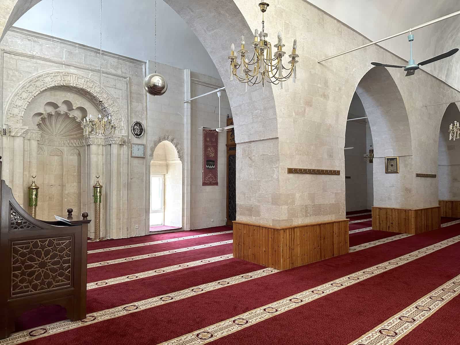 Prayer hall of the Şehidiye Mosque in Mardin, Turkey