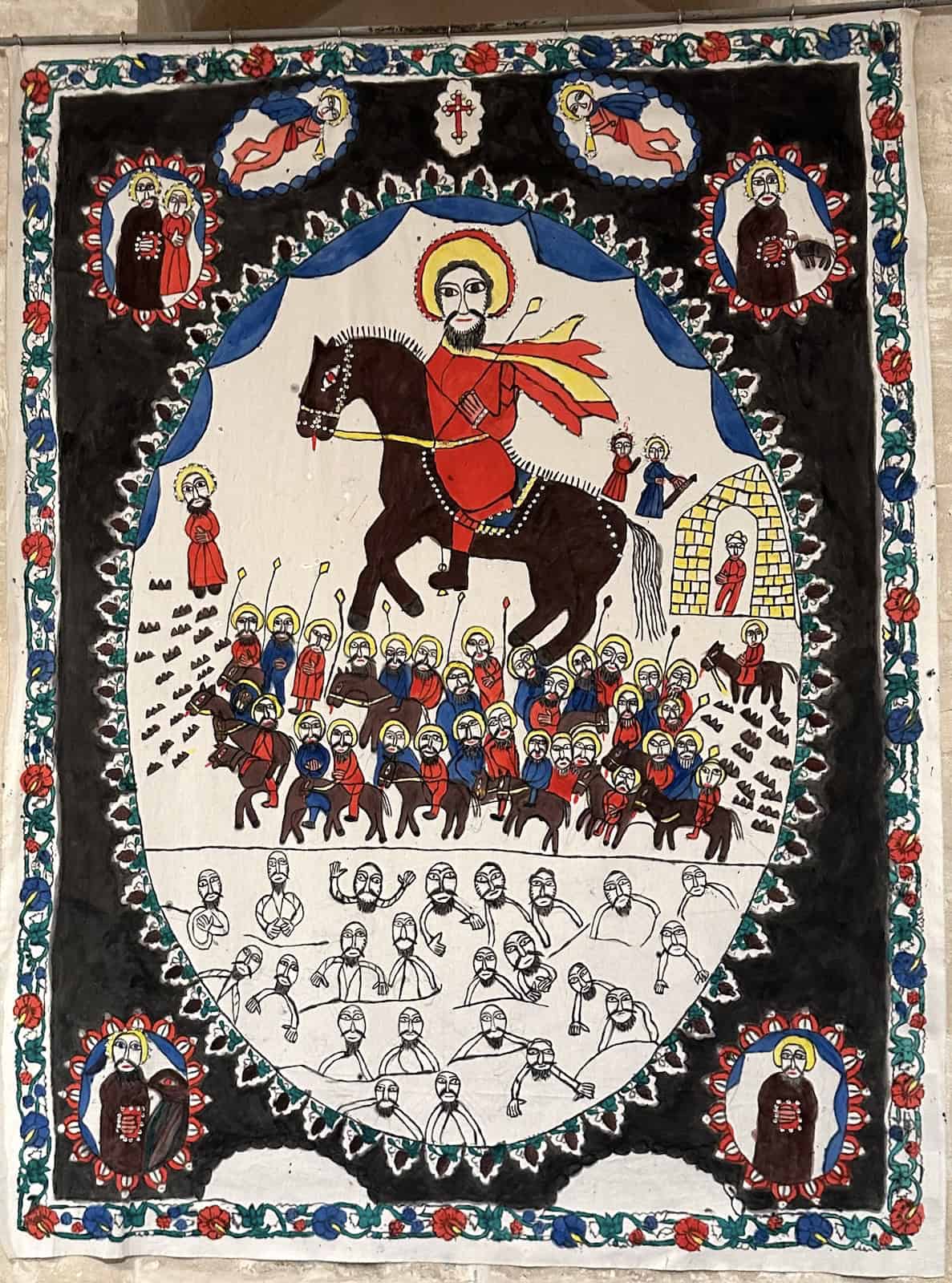 Kerchief made by Nasra Şımmeshindi (1924-2016), 20th century at the Sakıp Sabancı Mardin City Museum in Mardin, Turkey