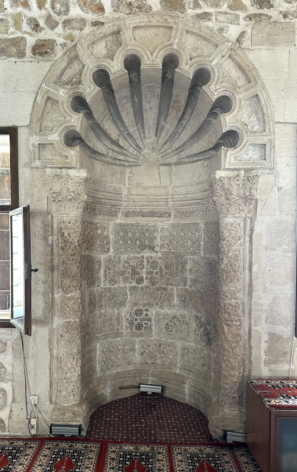 Mihrab in the mosque at the Hatuniye Madrasa