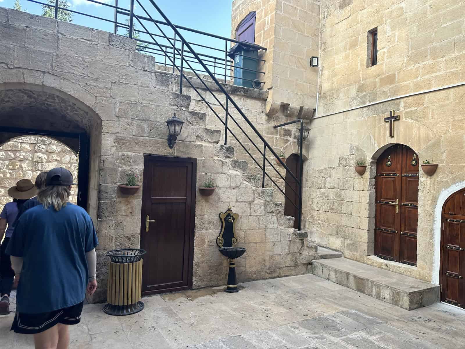 Courtyard of the Mardin Protestant Church in Mardin, Turkey