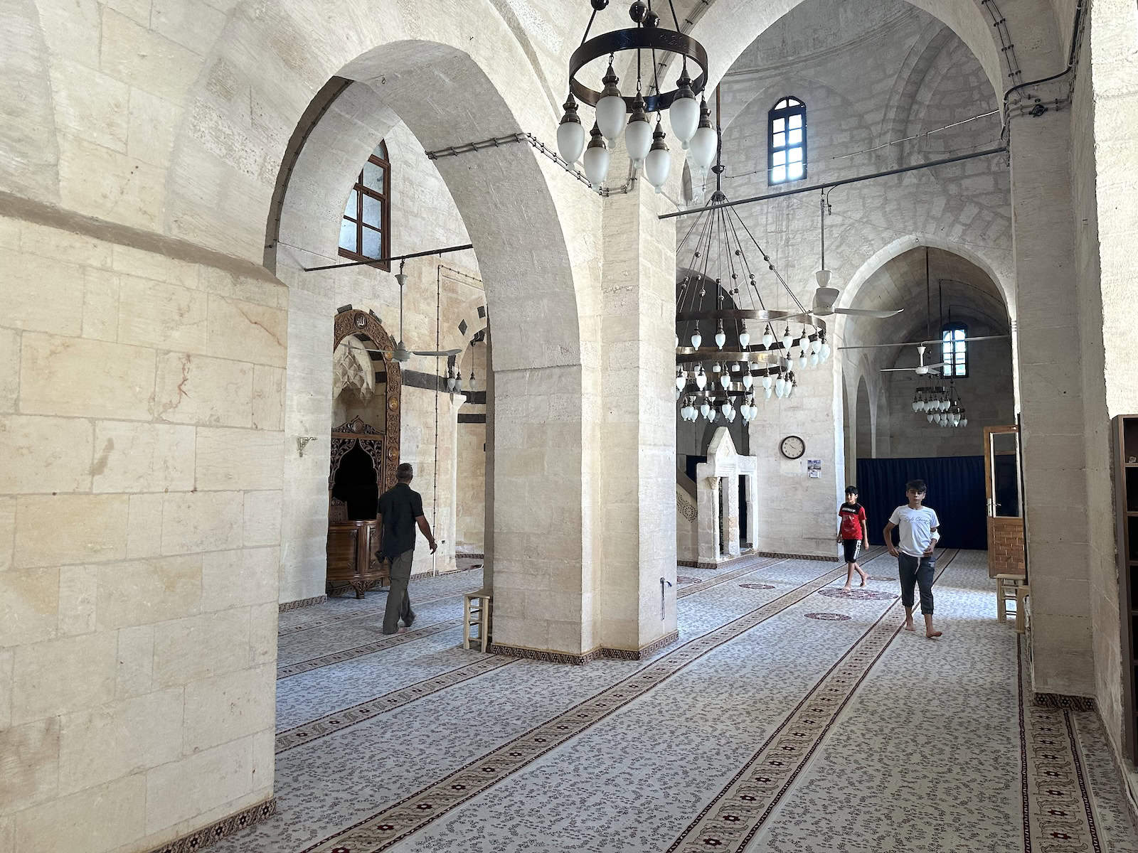 Prayer hall of the Latifiye Mosque in Mardin, Turkey