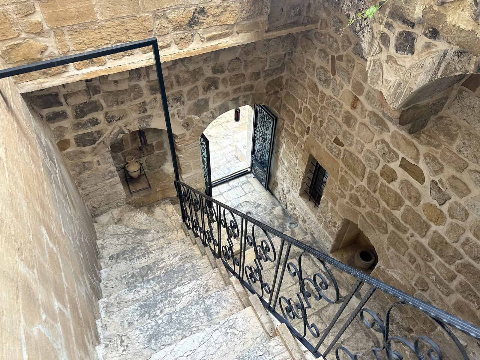 Looking down the stairs at the Zinciriye Hotel