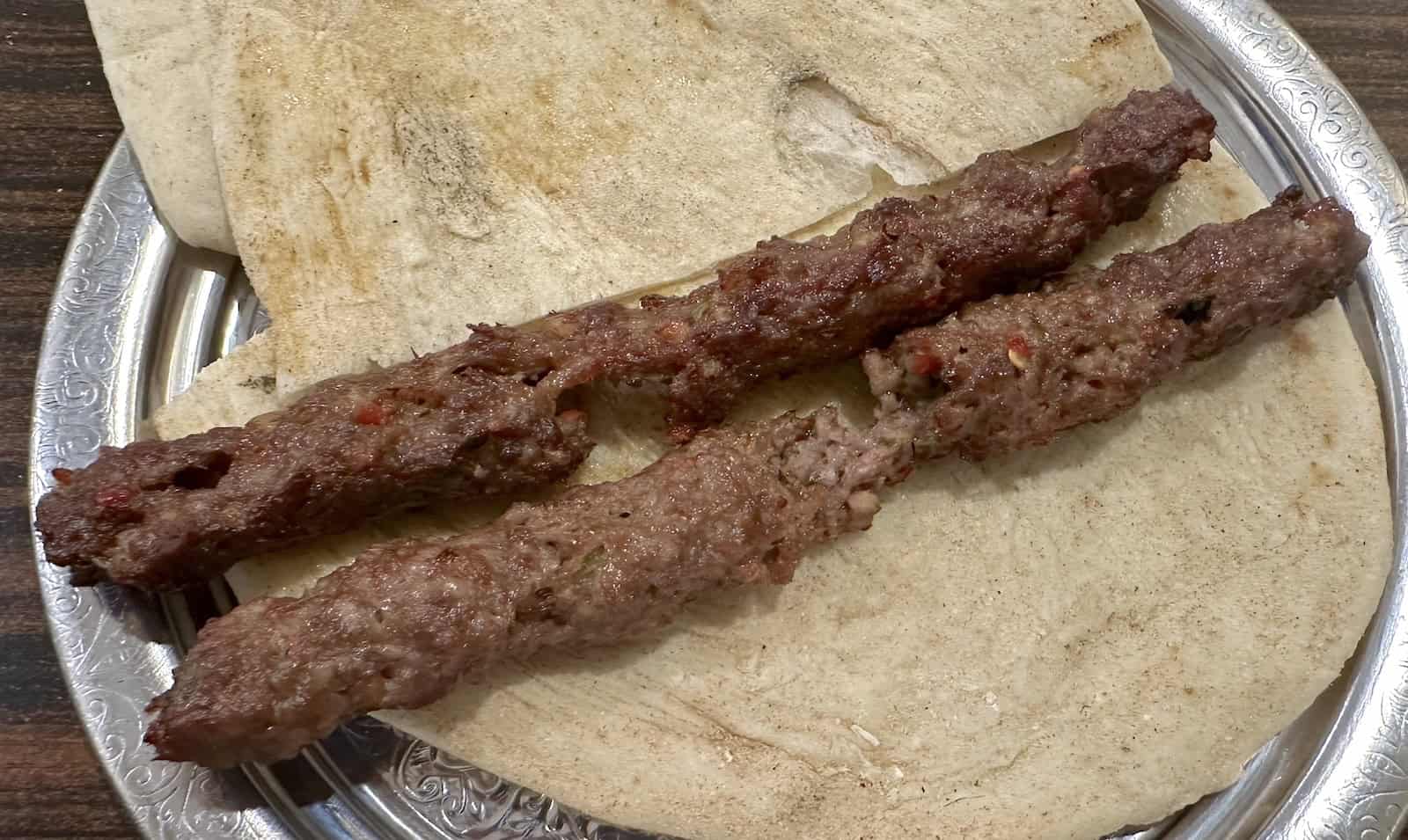 Adana kebab at Tarihi Sultan Sofrası