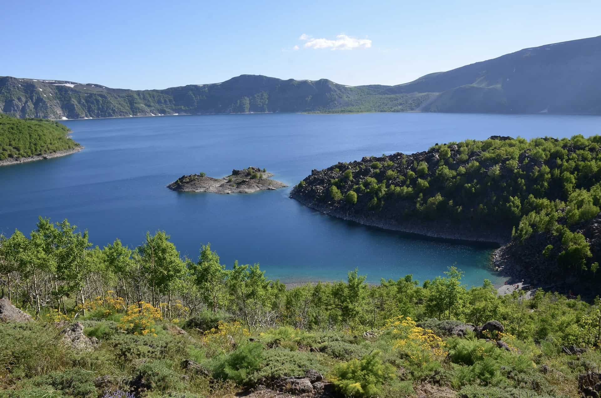 Lake Nemrut in the Nemrut Caldera in Turkey