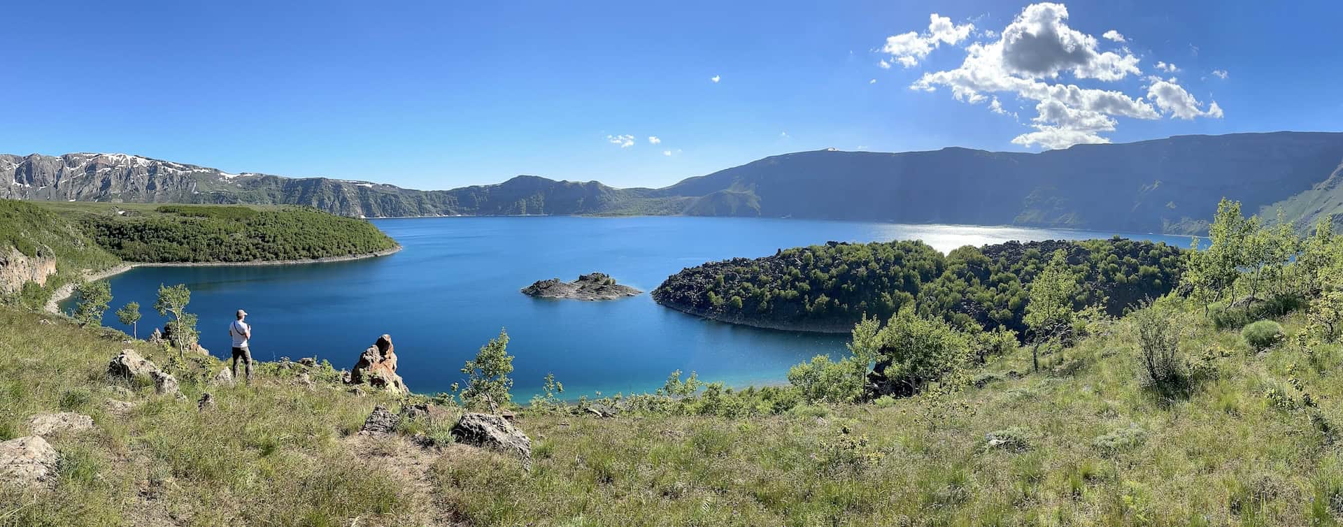 Lake Nemrut in the Nemrut Caldera in Turkey