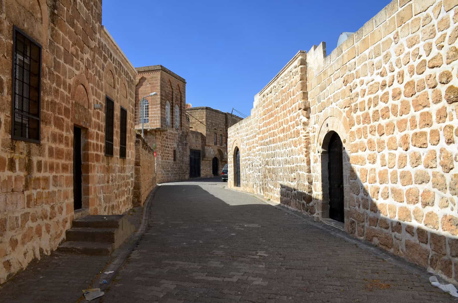 A street in the old town of Midyat, Turkey