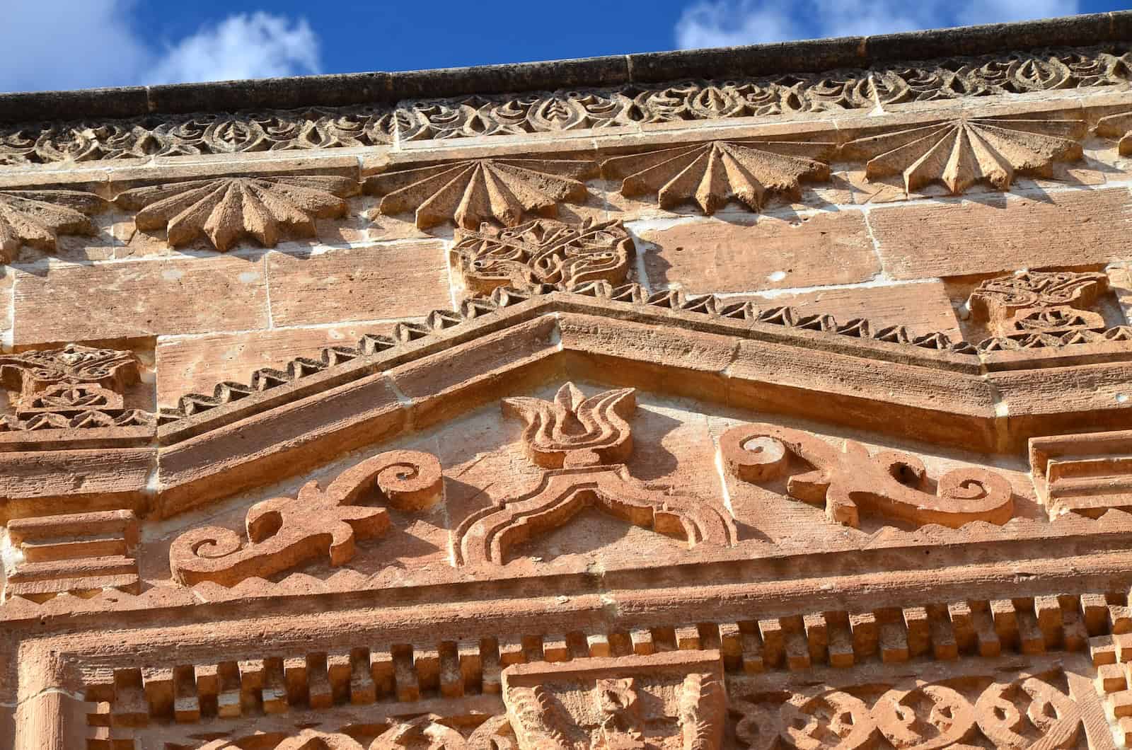 Stonework above a window in Midyat, Turkey