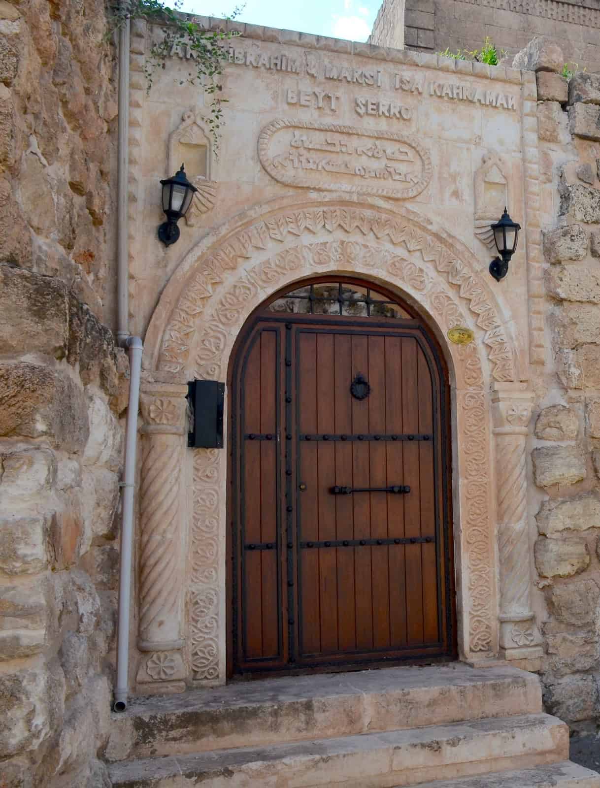 Carvings around a door