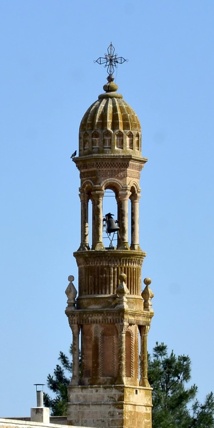 Bell tower of Mor Şarbel in Midyat, Turkey