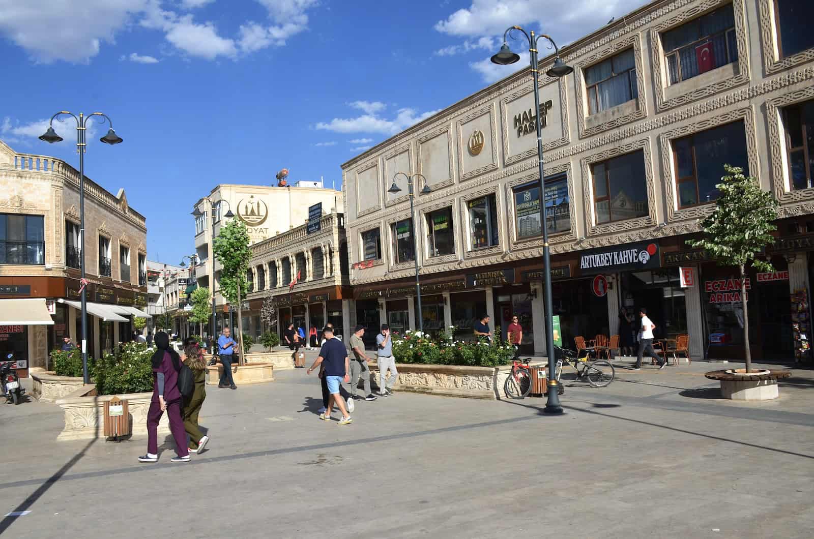 Street with jewelry stores in Midyat, Turkey