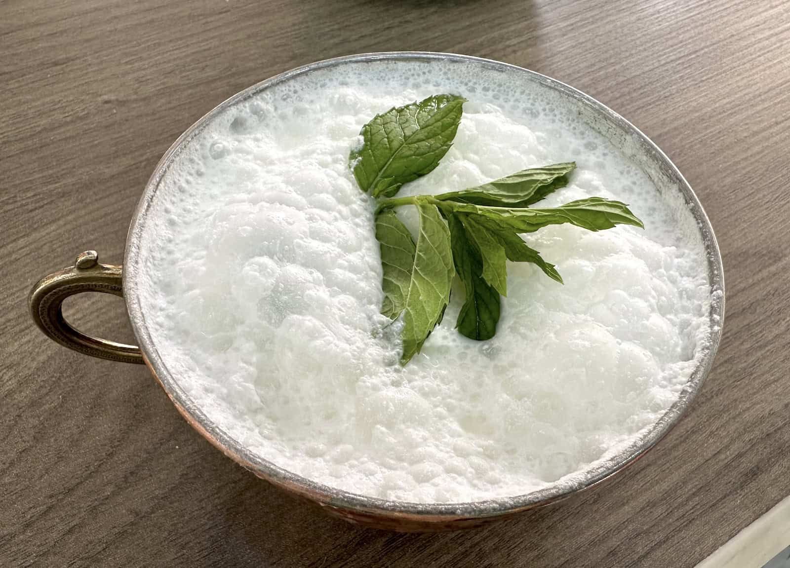 Mint ayran at Dara Kültür Cafe in Dara, Turkey