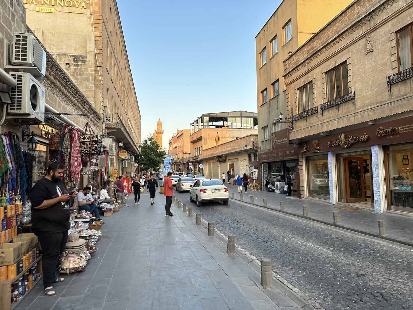 Main street through the old town in Mardin, Turkey