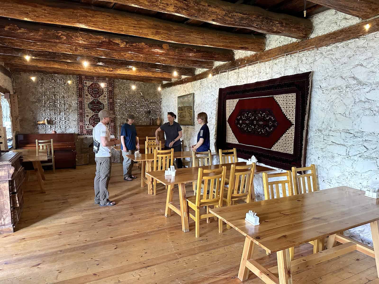 Dining room at Hnots Gastro Yard in Gosh, Dilijan National Park, Armenia