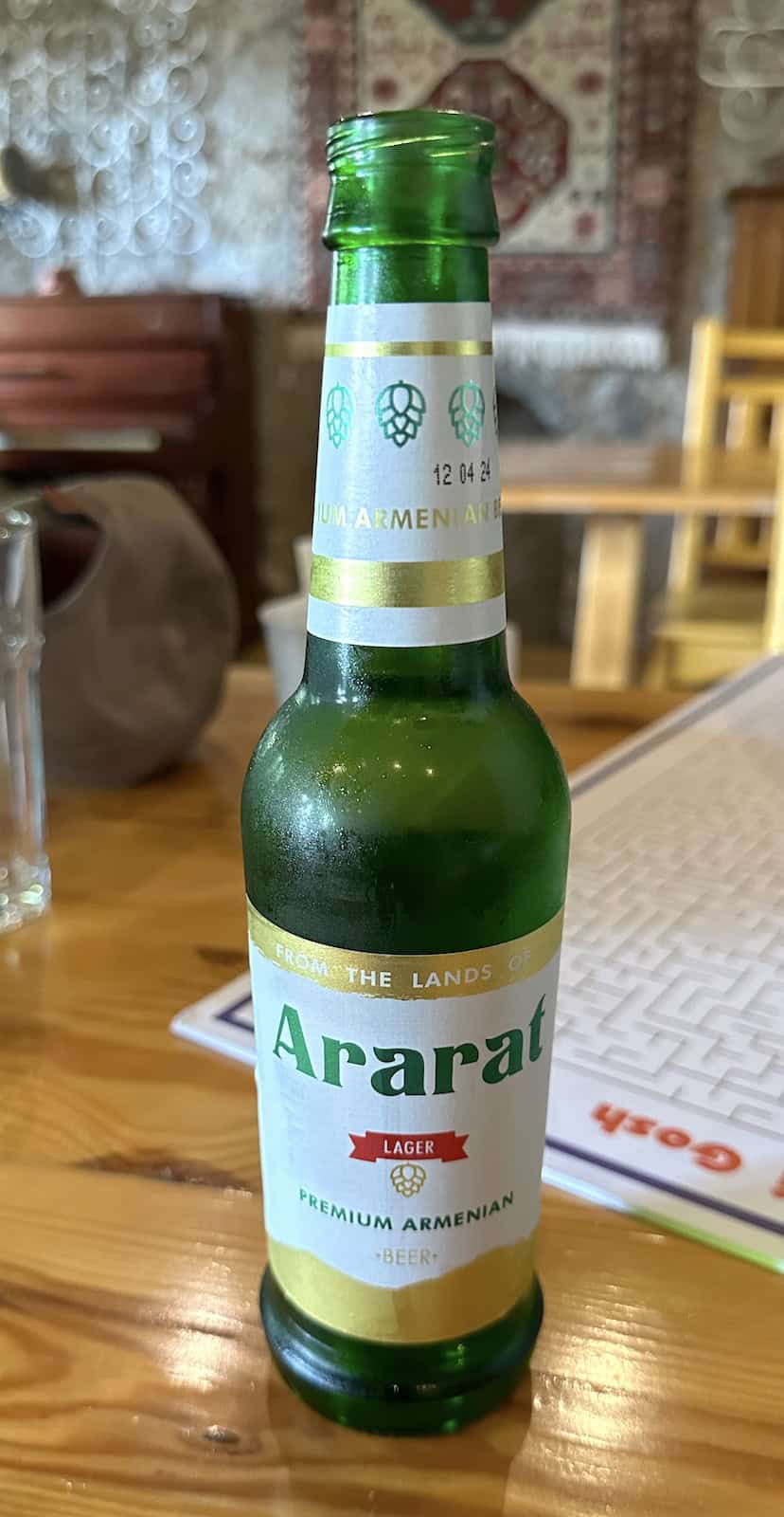 Ararat beer at Hnots Gastro Yard in Gosh, Armenia