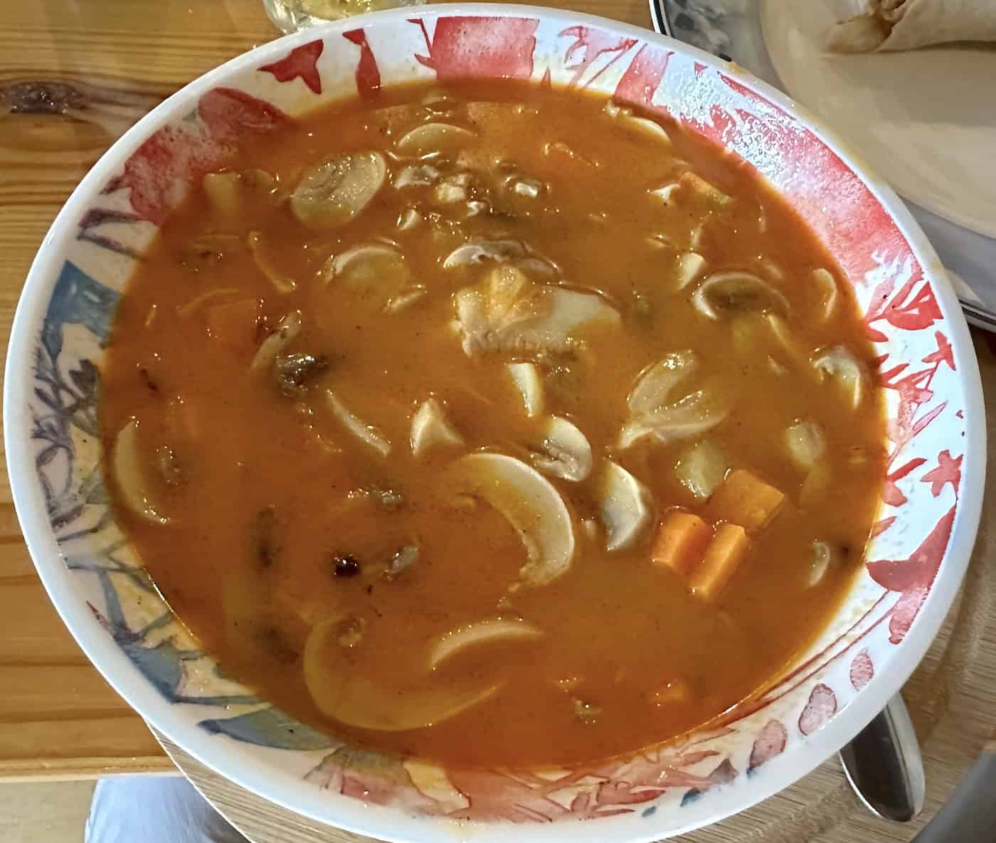 Mushroom soup at Hnots Gastro Yard in Gosh, Armenia